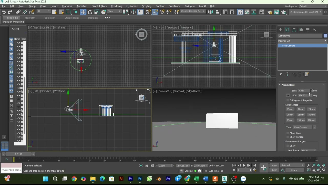 3DS MAX LAB 1 CAMERA