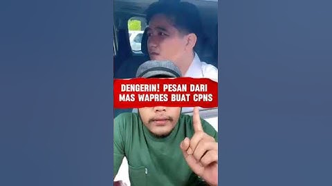 Pesan dari mas wapres buat CPNS #dialectique #dialektika #prabowo #gibran #jokowi #fufufafa