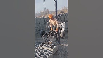 This is the process of transporting concrete bricks #shorts