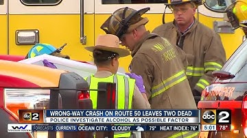 Wrong-way crash kills two on Route 50