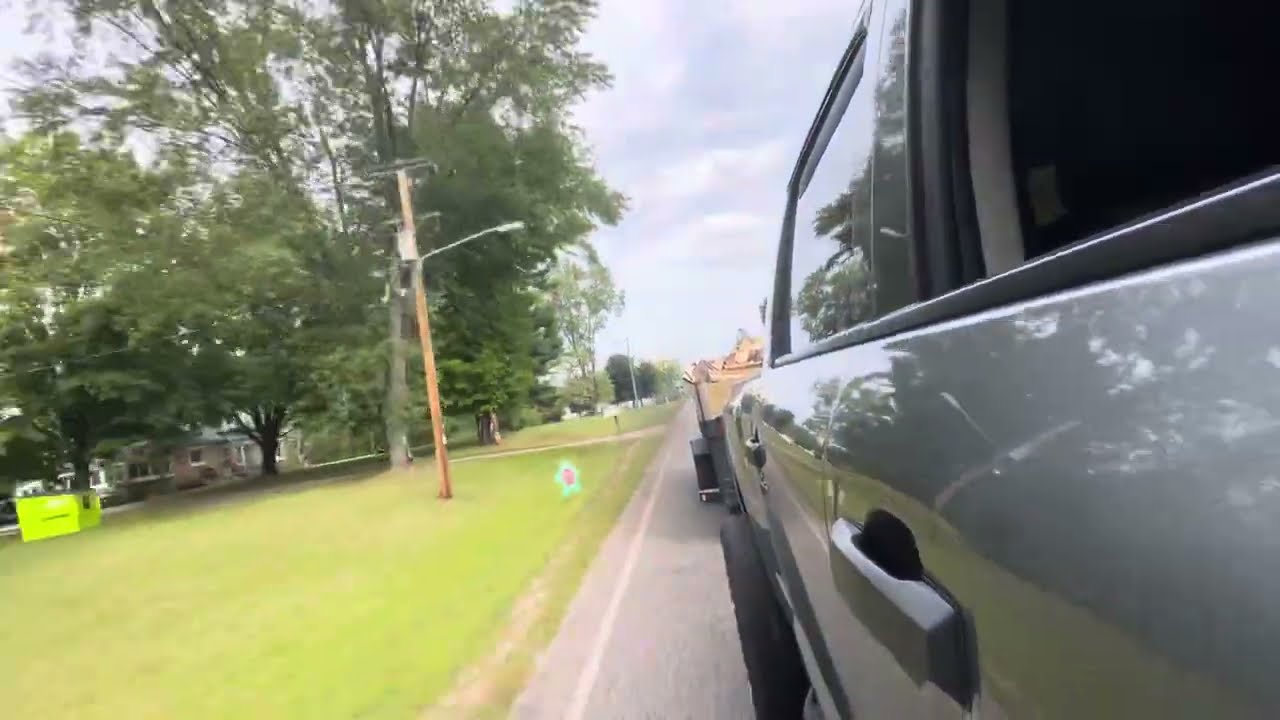 Titan XD 5.0 cummins heavy load to 45mph 30hp tow tune. 5” straight. hardwood 16’ dump