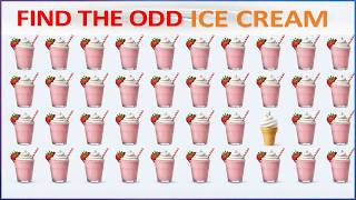 Find The ODD One Out 🍨🍦🍧 | Ice Cream Puzzle Quiz – Spot the Difference Challenge