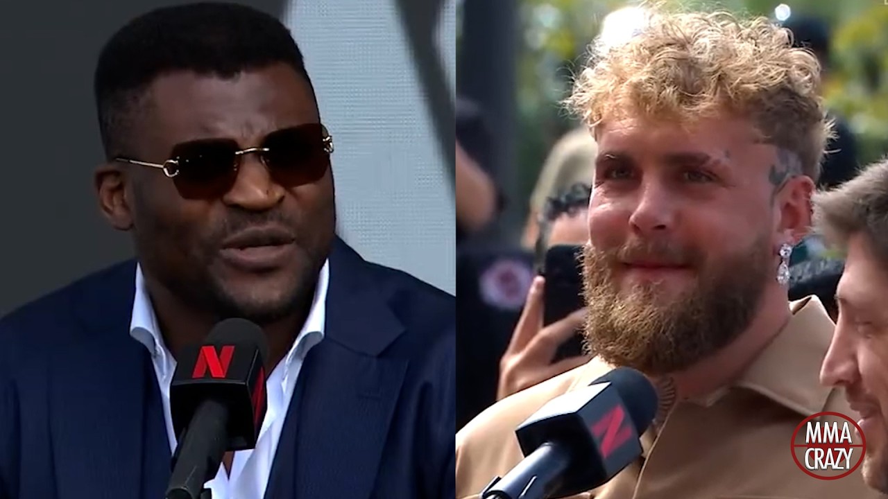 Francis Ngannou vs. Jake Paul go back & forth Press Conference Highlights