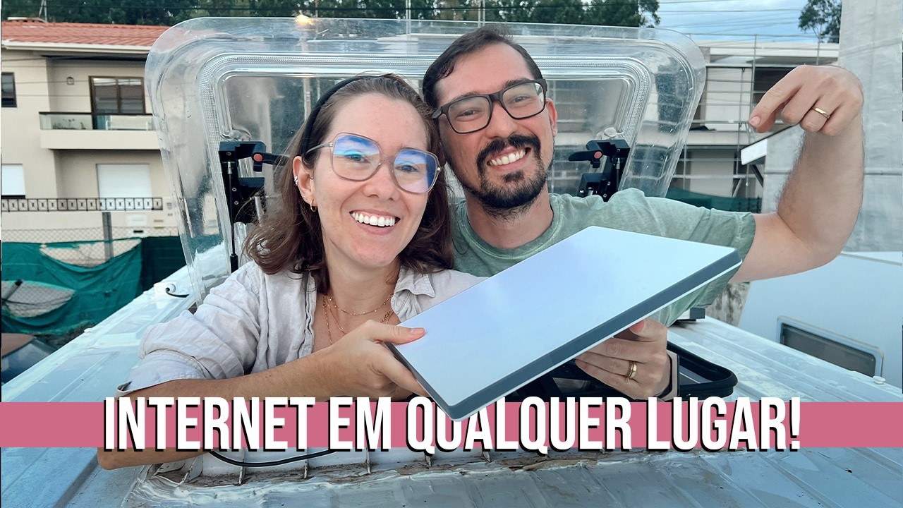 Starlink MINI em 12V: Internet ILIMITADA no MOTORHOME + como fizemos nosso suporte! 🚀
