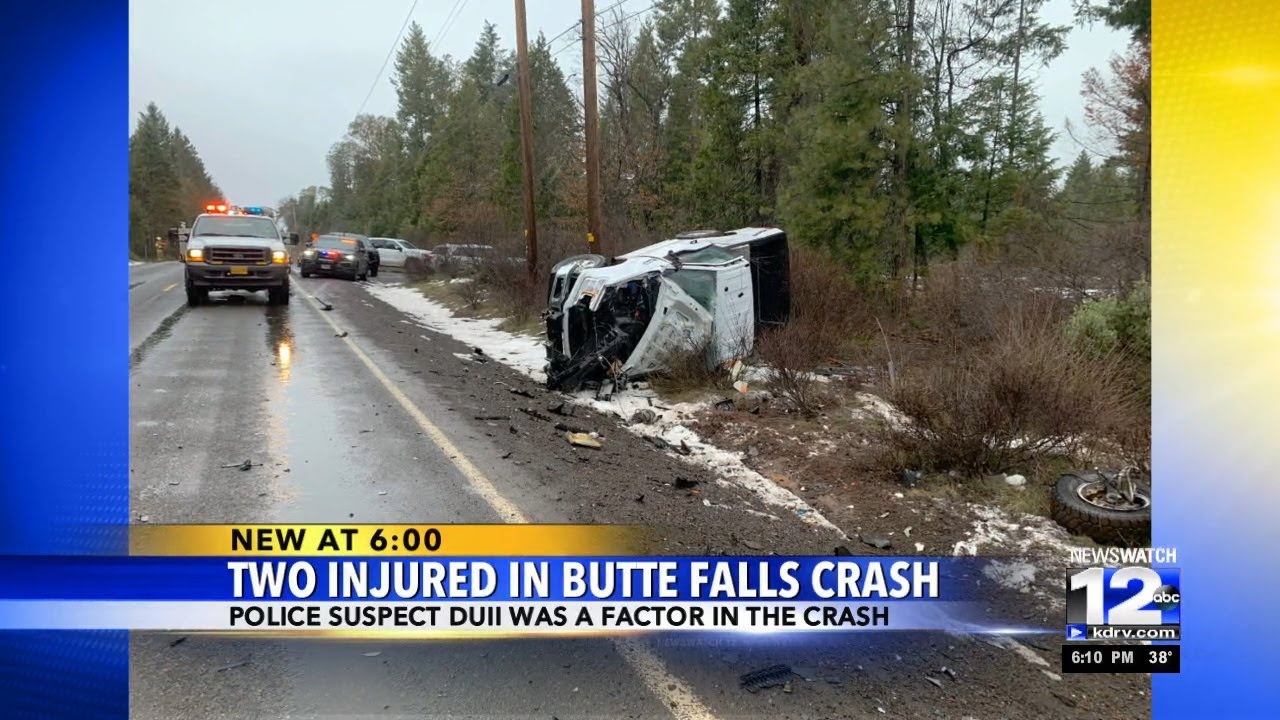 Two injured in Butte Falls crash - YouTube