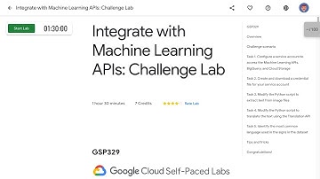 Integrate with Machine Learning APIs Challenge Lab GSP329
