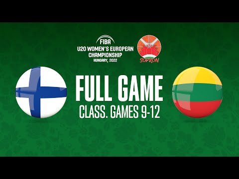 Finland v Lithuania | Full Basketball Game | FIBA U20 Women&rsquo;s European Championship 2022