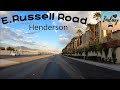 East Russell Road Henderson Nevada | Driving To Galleria Mall At Sunset | Virtual Drive Tour [4K]