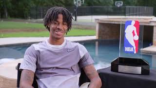 Ja Morant reacts to being named the 2019-20 Rookie Of The Year