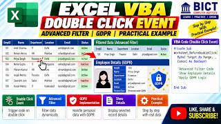 Excel VBA Double Click Event  Advanced Filter & GDPR  Practical VBA Project