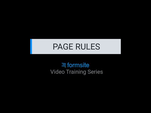 Page Rules for skipping and repeating pages in online forms