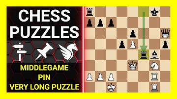 Chess Puzzles to Practice. Themes: Middlegame, Pin, Very long puzzle. Learn Chess