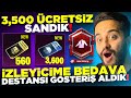 3,500 ÜCRETSİZ SANDIK AÇTIK! İZLEYİCİME BEDAVAYA DESTANSI GÖSTERİŞ ALDIK! BUZ DİYARI?! PUBG Mobile