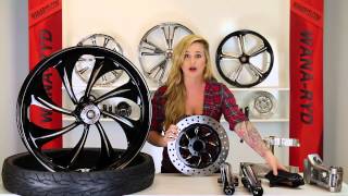 WanaRyd Twisted Starkline Black 26 In Stock Bagger Wheel and Rake kit!