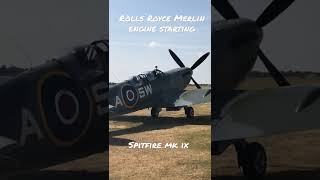 Spitfire start up - Rolls Royce Merlin #duxford #spitfire #flying