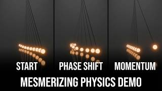 The Beauty of Phase Shift | Pendulum Wave Simulation in Blender