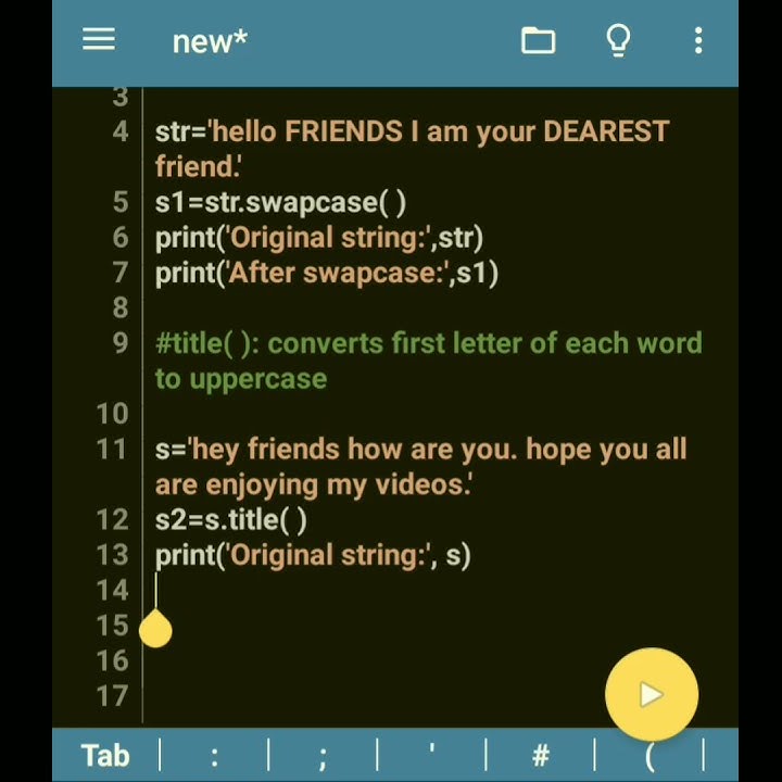 String inbuilt functions in Python #Part2 #swapcase( ) #title( ) - YouTube