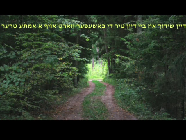 דיין שידוך איז ביי דיין טיר די באשעפער ווארט אויף א אמתע טרער הרב מענדל ווייס