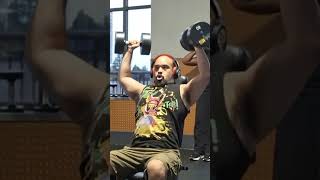 60lbs Shoulder Press @HouseofMizfitz