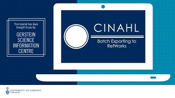 CINAHL - Batch Exporting Citations to RefWorks