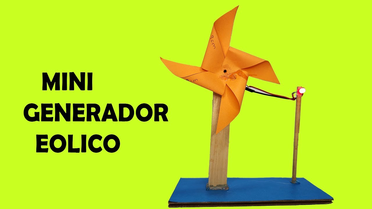 Increíble Maqueta de Mini Generador Eólico para la Escuela 