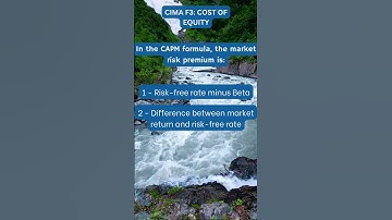 CIMA F3 Cost of Equity