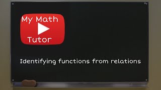 Identifying functions from relations