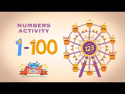 Learn Number From One to Hundred 1 - 100 in English Endless Numbers