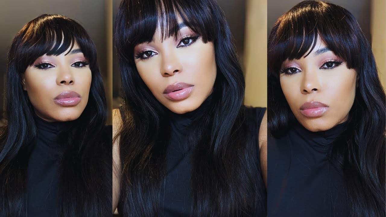 Glueless Wig With Bangs: Bangs & Brazilian Straight Perfection! ✨ Wig Reveal!