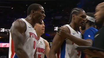 Jalen Duren and Ausar Thompson exchange heated words then dap up after timeout