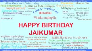 JaiKumar   Languages Idiomas - Happy Birthday