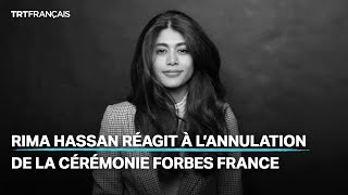 La militante pro-palestinienne, Rima Hassan, réagit à l'annulation de la cérémonie Forbes France