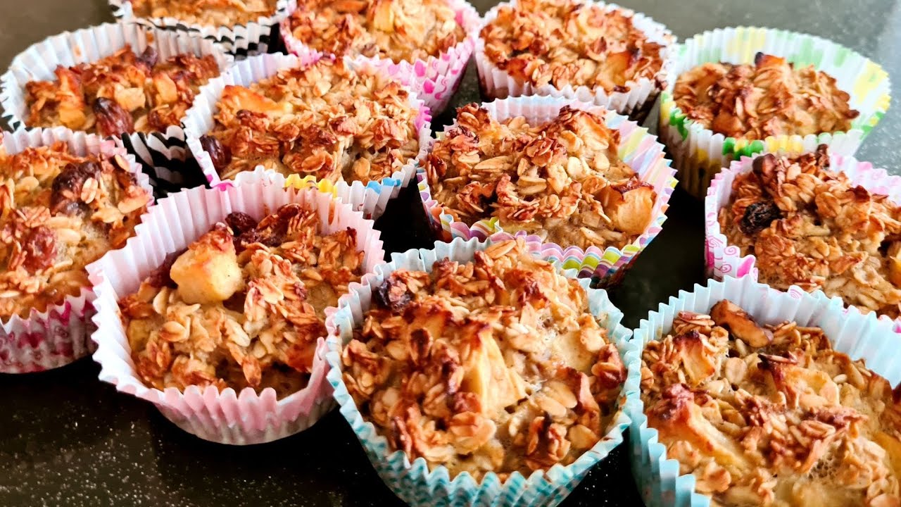 🧁🍎 Şekersiz Unsuz Yağsız Fit Kek (Ama Çok Lezzetli) 🤩 Elmalı Muffin