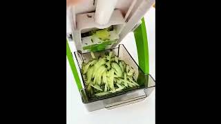 Vegetable Slicer Stainless Steel Blades Manual Food Cutter Chef and Household Food Chopper (Random C