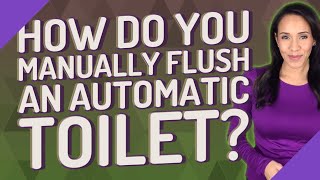 How do you manually flush an automatic toilet?