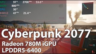 CYBERPUNK 2077 2.11 on Radeon 780M (Ryzen 7 8700G, Ryzen 7 8840HS, Ryzen 7 7840HS ect) Gameplay Test