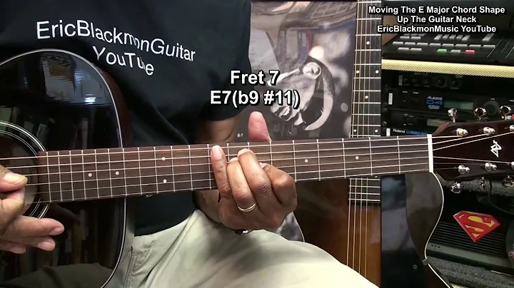 E Major Guitar Chord UP THE NECK With Names For Every One + Progressions @EricBlackmonGuitar
