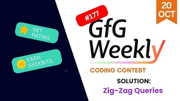Zig Zag Queries || GFG Weekly Contest - 177 || GFG Solution