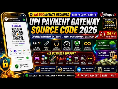 UPI Payment Gateway Source Code 2026 🔥 Chinese Payment Gateway | Merchant Payment Gateway API