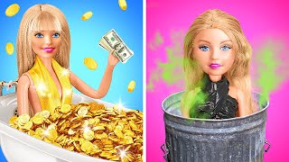 RICH VS POOR TOTAL DOLL’S MAKEOVER || Dreams Come True💖 Tiny Crafts vs Expensive Gadgets by 123 GO! screenshot 3