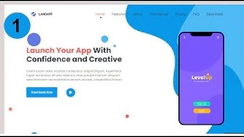 #1 Complete Responsive App Landing Page Website using Html and Css and Bootstrap