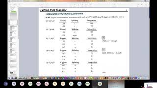 20200923 Wednesday CHE 255 CHAT - Structure Elucidation Using NMR