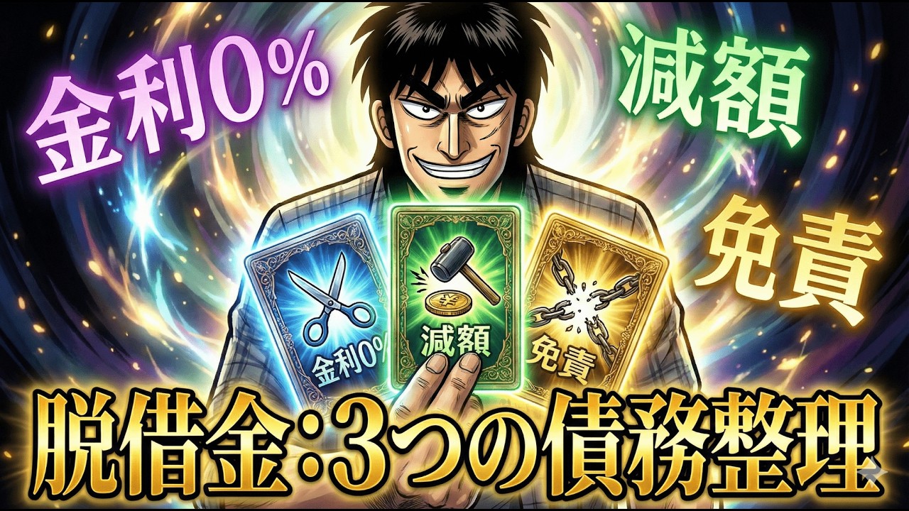 国が認めた裏技…！借金チャラも可能…！？悪魔的「3つの債務整理」完全攻略…！