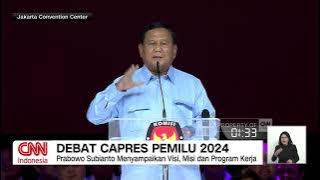 Visi Misi Prabowo di Debat Terakhir Pemilu 2024