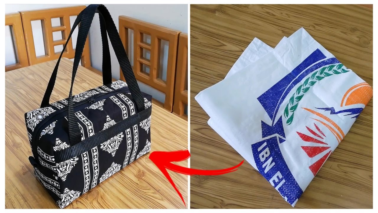 كيف تحولي القماش القديم لشنطة تحفة /هتفيدك جداً/شنطة إيد /شنطة سفر/شنطة تخزين /منظم