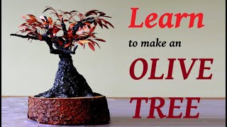 LEARN to make an OLIVE TREE | EASY ART | Håndlavet oliventræ