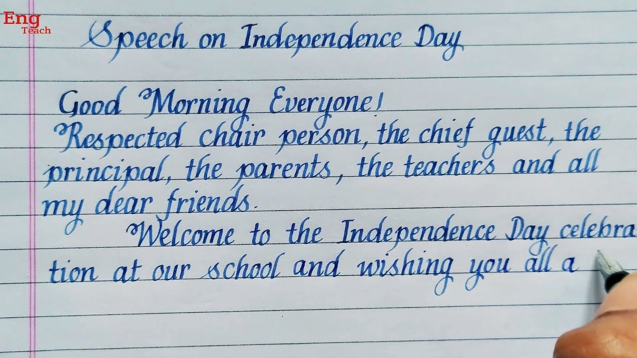 independence day speech writing in english