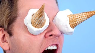 ICE CREAM STUCK IN EYES!