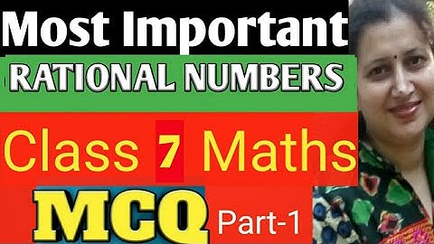 Most Important MCQ Class7 Maths|Rational Numbers MCQ|Chapter-1NCERT|CBSE/ICSE|Part-1