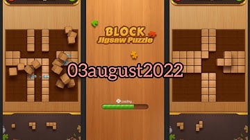 block jigsaw puzzle game daily task today solved/03 August 2022